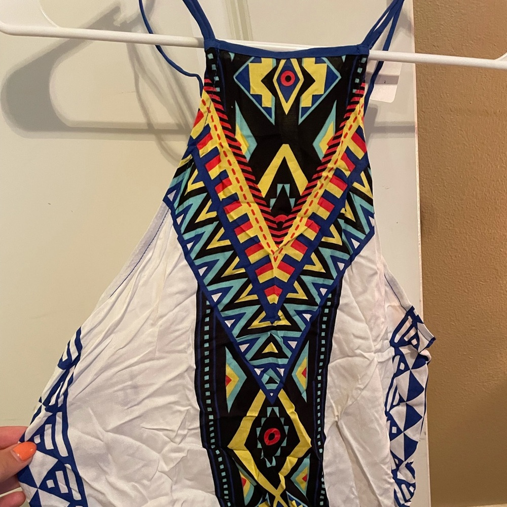 AZTEC SPAGHETTI STRAP TOP